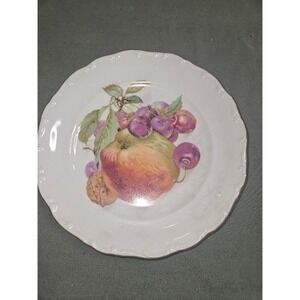 House of Goebel Bavaria Germany Fruit Harvest Scalloped Porcelain Plate 7.5 in